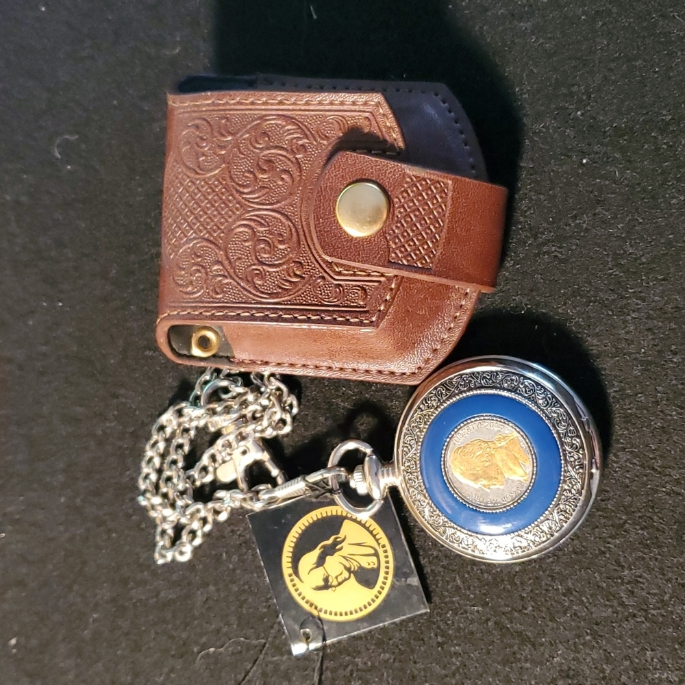 Franklin Mint Jefferson Nickel Collectors Pocket Watch